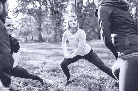 Getty Images Comp Group Stretching Outdoors Green