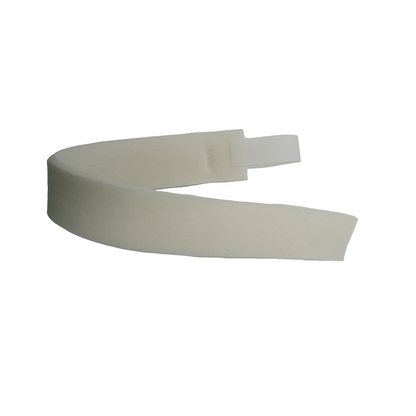 White soft foam strap accessory with hook-and-loop fastening for multi podus system.