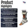 RCAI Multi Podus orthosis with adjustable straps and cushioned heel, designed for heel offloading and dynamic flex action,.