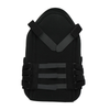 Black Short Front TLSO brace with three adjustable horizontal straps and two angled shoulder straps, made of sturdy.
