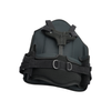 Black and dark gray RCAI TLSO back brace with adjustable straps and metal D-ring closures, made in the USA.