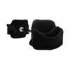 Black padded abduction bar with wide contoured supports and adjustable metal rod, made in the USA, RCAI.