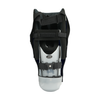 Black and white Respond ROM BKA rigid dressing with adjustable straps, made in the USA by RCAI.
