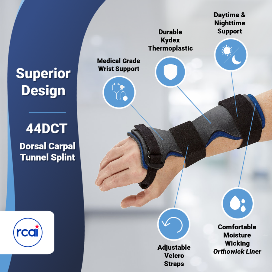 Rcai Splints RCAI Dorsal Carpal Tunnel Splint – Medical-Grade Wrist Support ...