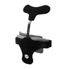 Black and gray hyperextension orthosis with adjustable straps and metal support bar, labeled RCAI, made in the USA.