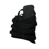 Black TLSO back brace with adjustable Velcro straps, rigid support panels, and soft interior lining, made in the USA, RCAI.