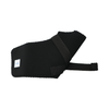 Black wrap-around thumb support brace with adjustable strap and soft fabric edges.