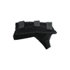 Black pediatric wrist thumb support brace with three adjustable straps and thumb loop.