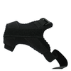Black pediatric universal thumb support with adjustable Velcro straps and lightweight breathable fabric, made in the USA,.