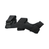 Black universal wrist and thumb support brace with adjustable velcro straps and cushioned padding.