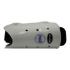 White rigid humeral fracture brace with multiple ventilation holes, black adjustable straps, medium size label, featuring.