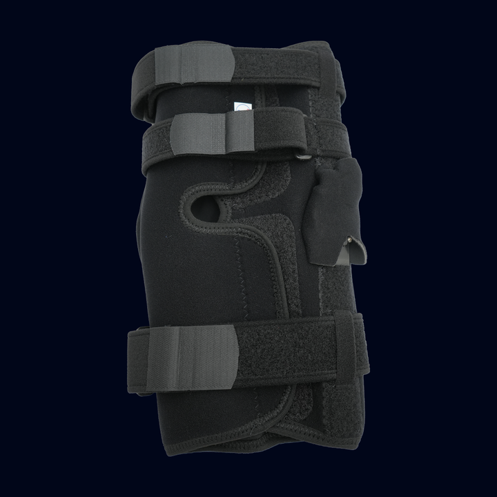 Neoprene Wrap Around Knee Brace with Free Range of Motion (ROM) - Covered Hinge - Restorative Care of America, Inc.