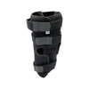Black RCAI Deluxe Wrap Knee brace with adjustable Velcro straps, breathable padding, made in the USA.