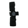 Black RCAI Flex POP Knee brace with multiple adjustable straps and circular joint support mechanism, made in the USA.
