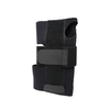 Black RCAI wrist extension splint with adjustable Velcro straps, ergonomic breathable design, made in the USA.