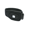 Black padded tennis elbow brace with adjustable strap and rcaI logo patch, made in the USA.
