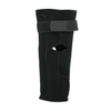 Black RCAI hinged elbow sleeve with adjustable Velcro straps, open elbow design, made in the USA.