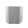 White RCAI abdominal binder with reinforced vertical stitching and wide elastic panels, made in the USA for comfortable.