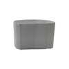 White soft pediatric abdominal binder with adjustable Velcro closure and stitched panel support.