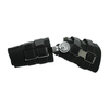 Black adjustable RCAI universal arm brace with padded straps and metal hinge, made in the USA.