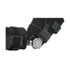Black RCAI universal arm brace with adjustable metal hinge and multiple Velcro straps, made in the USA.