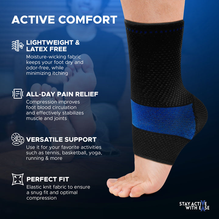 Active Ease Compression Ankle Sleeves 1 - Pack - Restorative Care of America, Inc.