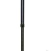 Black adjustable self-standing cane with textured grip and sturdy base, made in the USA, RCAI approved.