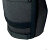 Black bariatric knee immobilizer with three wide adjustable hook-and-loop straps, made in the USA, RCAI branded.
