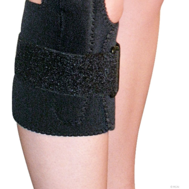 Neoprene Wrap Around Knee Brace with Free Range of Motion (ROM) - Covered Hinge - Restorative Care of America, Inc.