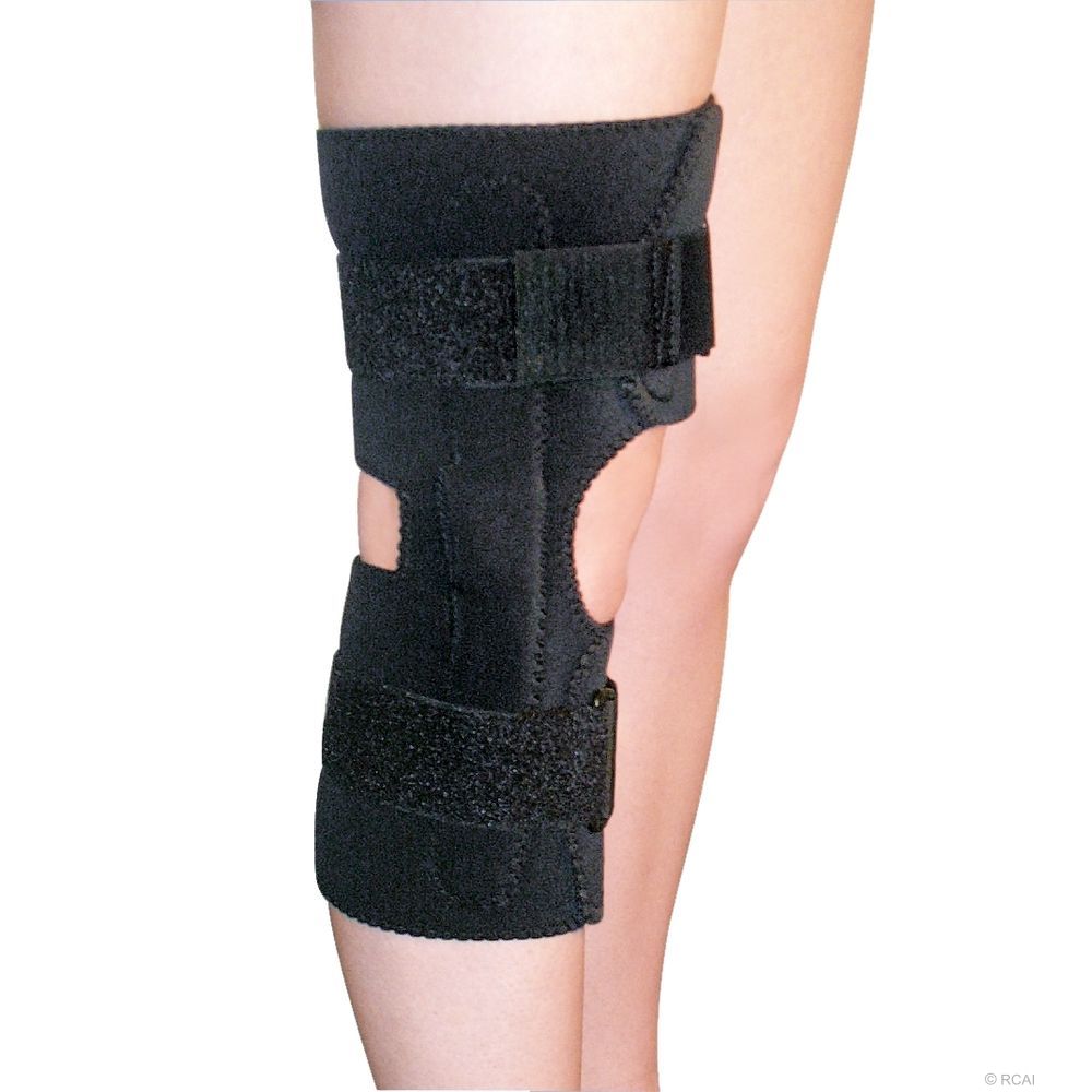 Neoprene Wrap Around Knee Brace with Free Range of Motion (ROM) - Covered Hinge - Restorative Care of America, Inc.